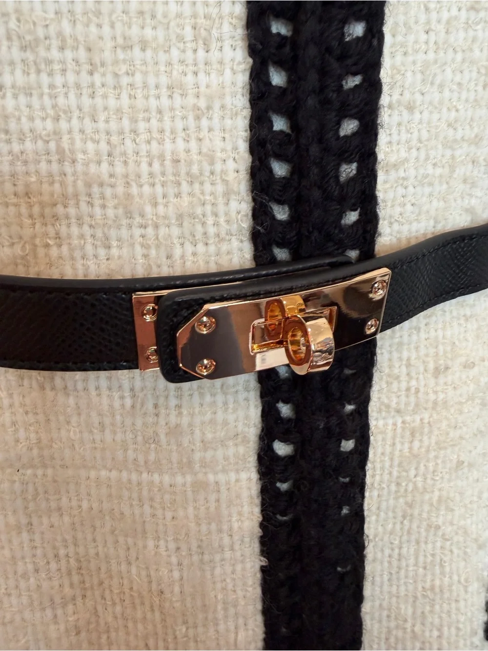CHANEL Ivory and Black Trim Classic Jacket